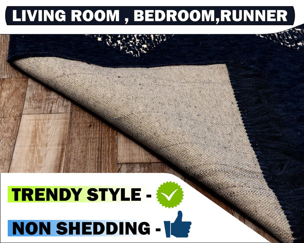 Carpets: Velvet Carpet with Fine Gold Yarn for Living Room, Bedroom