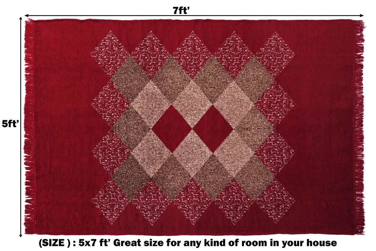 Carpets: Velvet Carpet with Fine Gold Yarn for Living Room, Bedroom