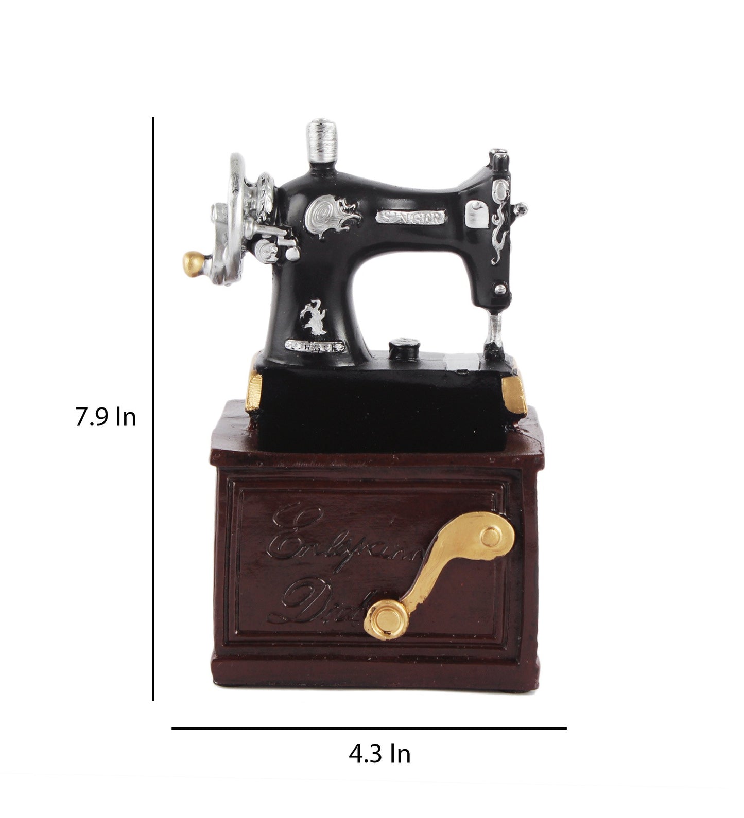 Pen Stand : Vintage Sweing Machine Resin Table Accent Cum Pen Stand