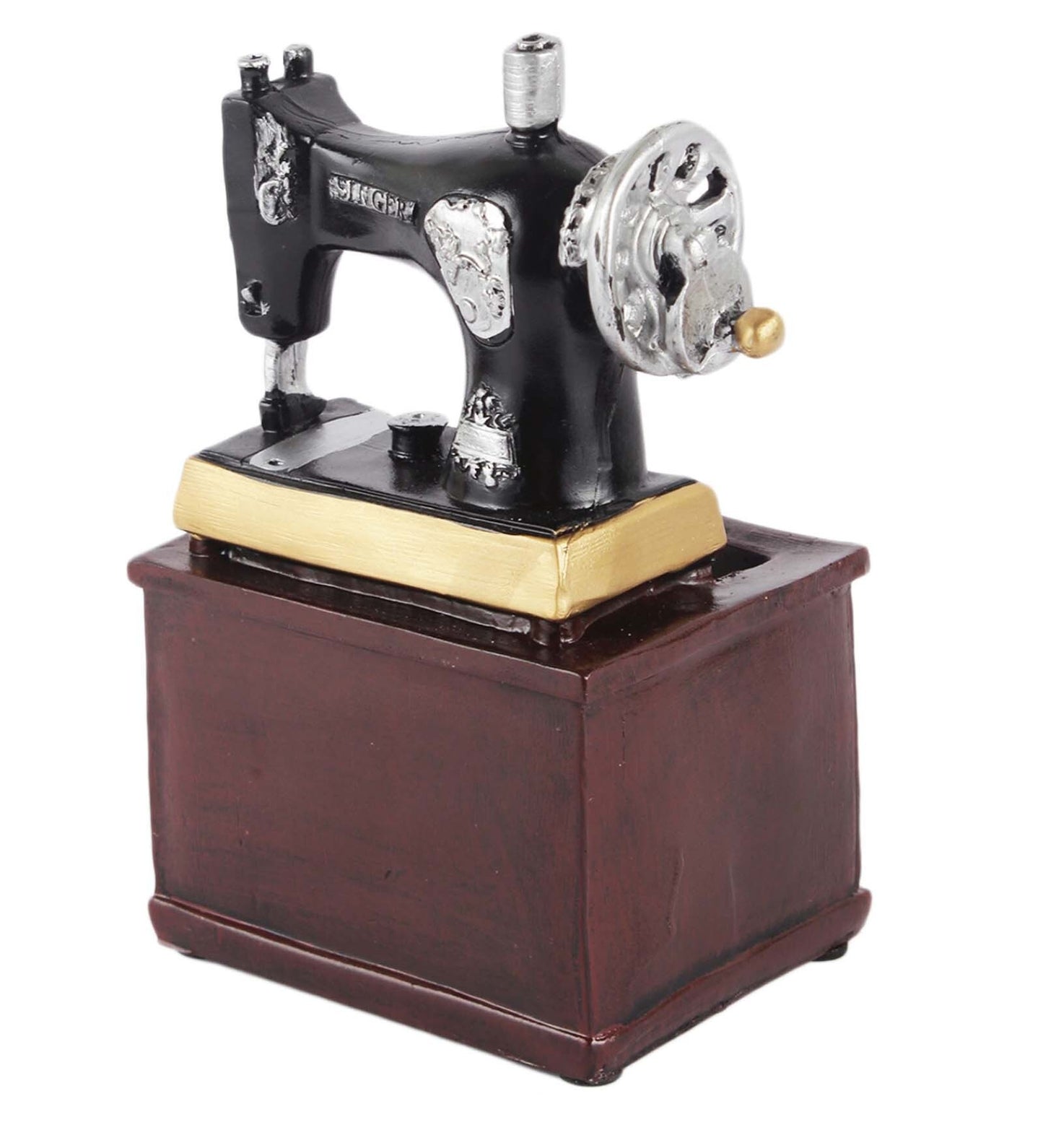 Pen Stand : Vintage Sweing Machine Resin Table Accent Cum Pen Stand
