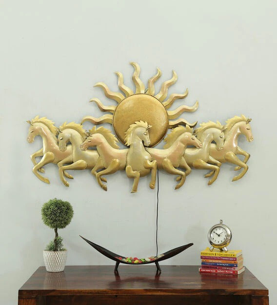 Wall Art 7 Sun Horse Running With Led