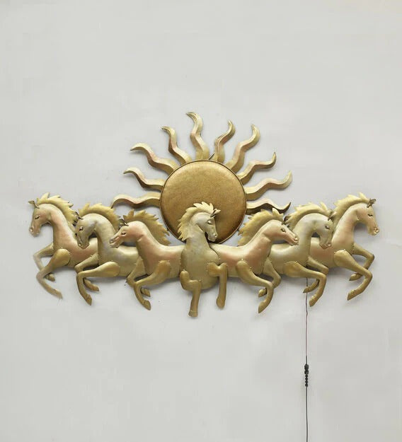 Wall Art 7 Sun Horse Running With Led