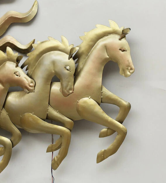 Wall Art 7 Sun Horse Running With Led