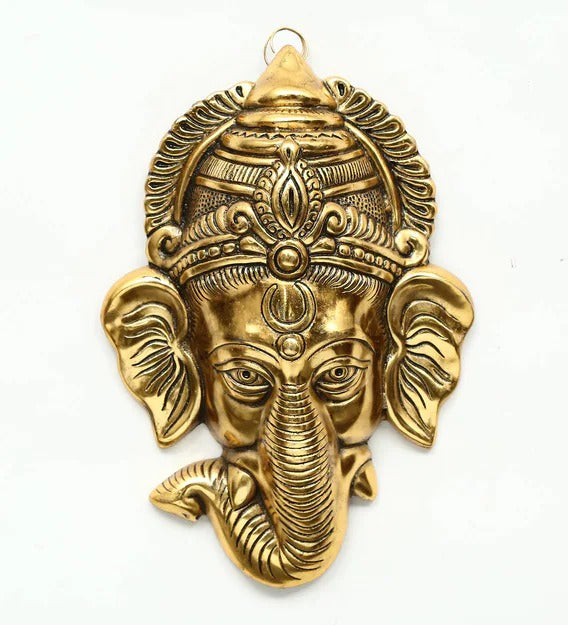 Wall Art : Aluminium Lord Ganesha Wall Art In Gold