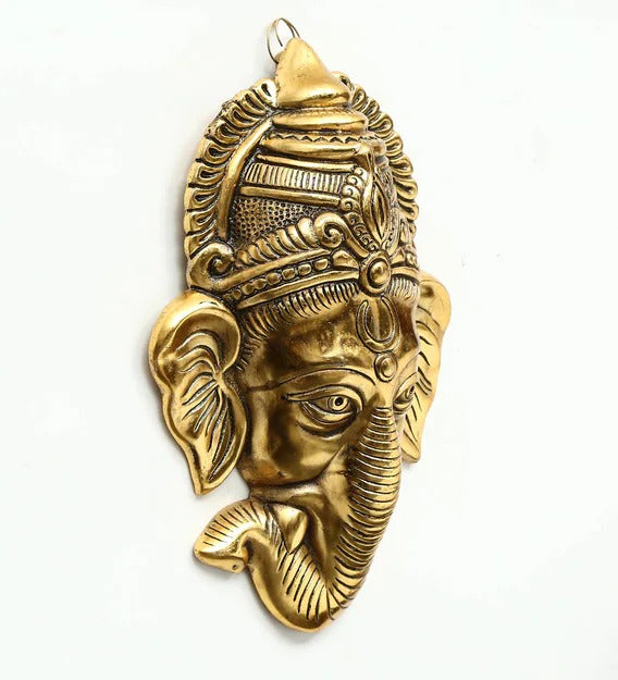 Wall Art : Aluminium Lord Ganesha Wall Art In Gold