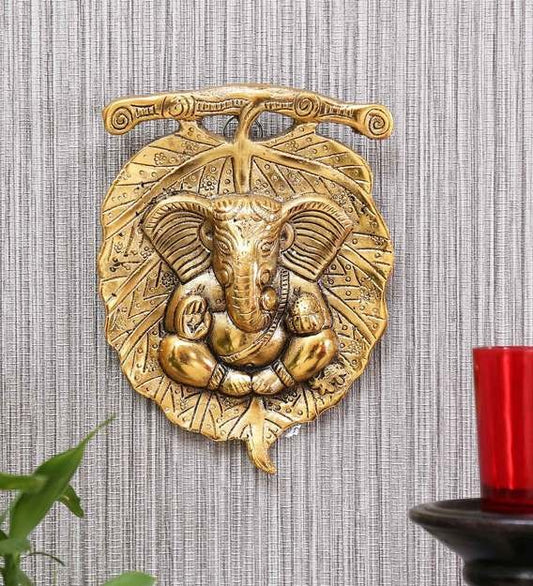 Wall Art Gold Ganesha Wall Art In Aluminium Lord