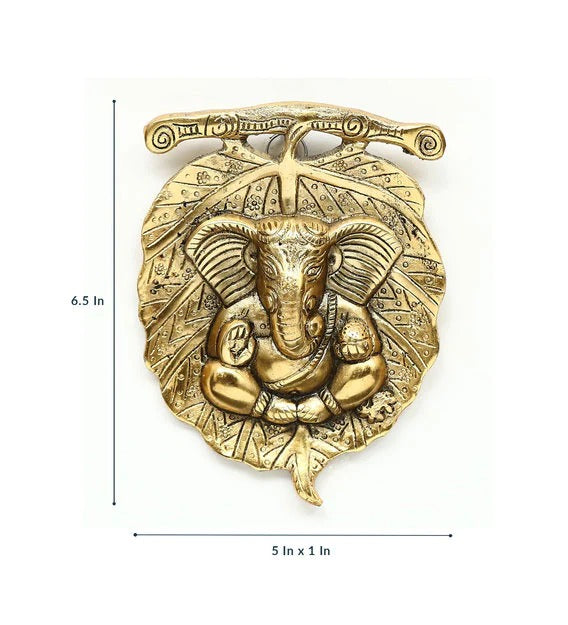 Wall Art Gold Ganesha Wall Art In Aluminium Lord
