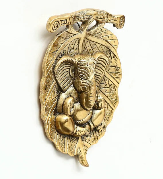 Wall Art Gold Ganesha Wall Art In Aluminium Lord