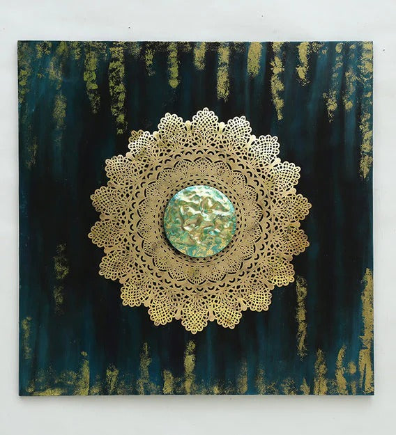 Wall Art: Gold Iron Abstract Wall Art
