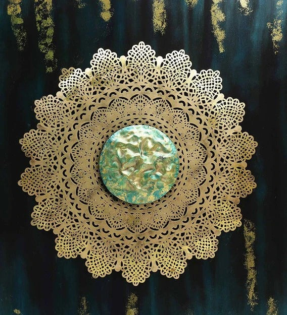 Wall Art: Gold Iron Abstract Wall Art