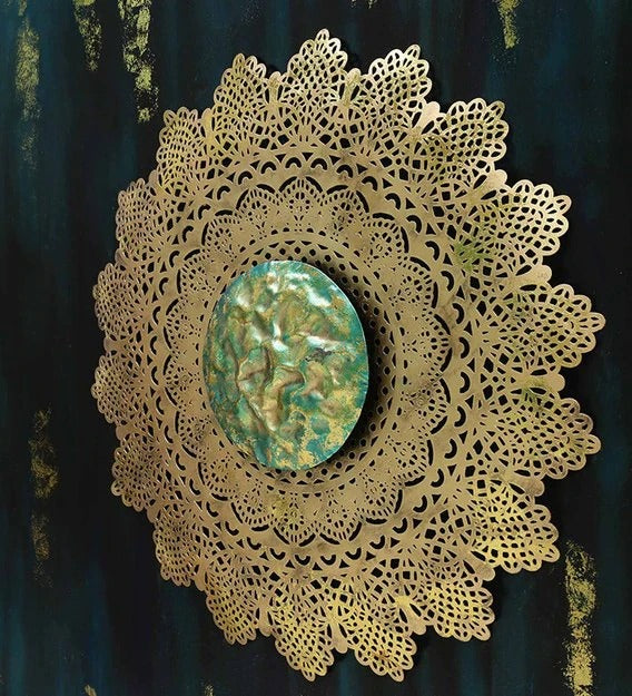 Wall Art: Gold Iron Abstract Wall Art