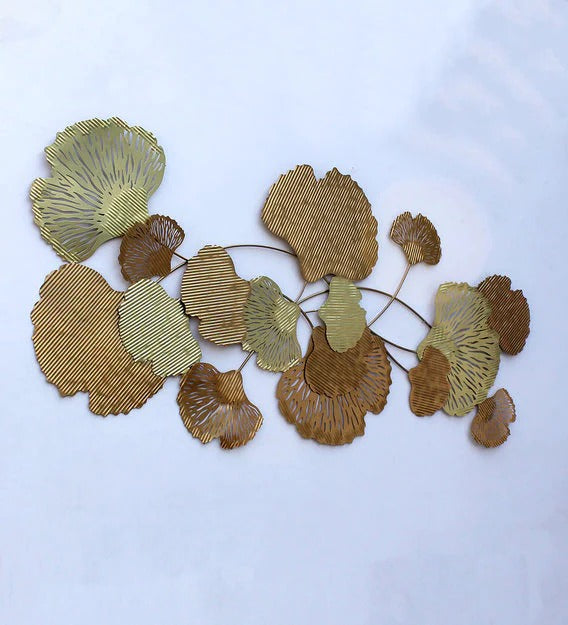 Wall Art: Gold Iron Decorative Flower Wall Art