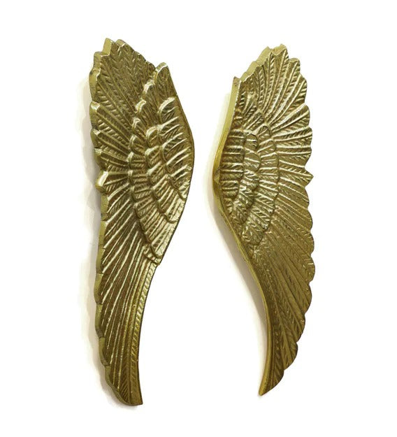 Wall Art : Golden Aluminium Feather Wall Art
