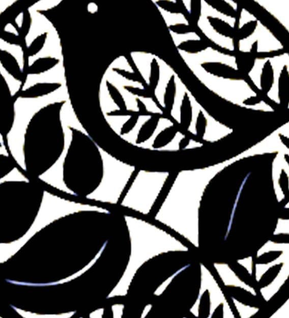 Wall Art: Iron Bird Frame Wall Art In Black