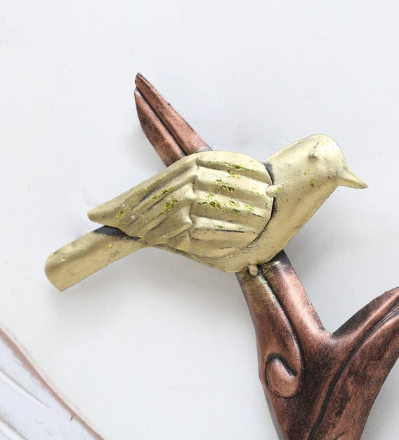 Wall Art: Iron Bird On Branch Wall Art In White
