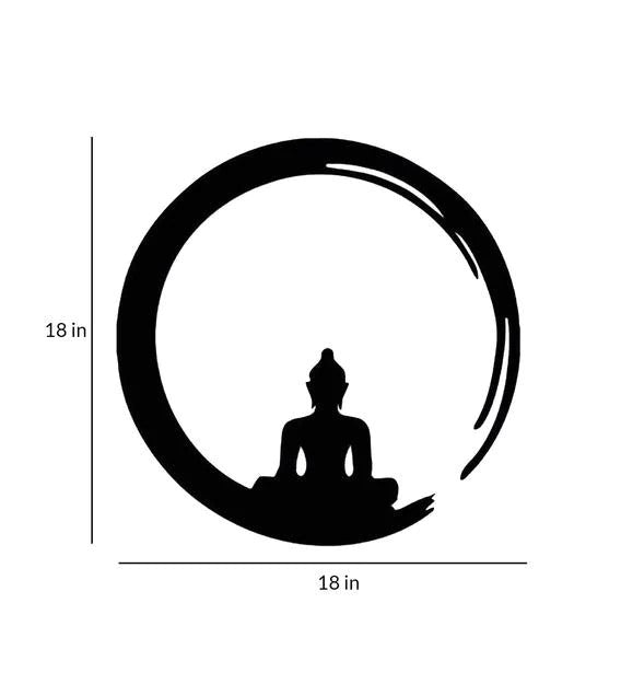 Wall Art : Iron Buddha Wall Art In Black