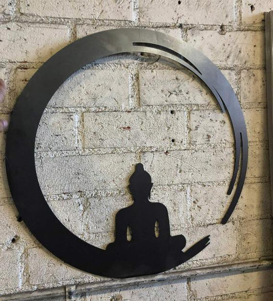 Wall Art : Iron Buddha Wall Art In Black