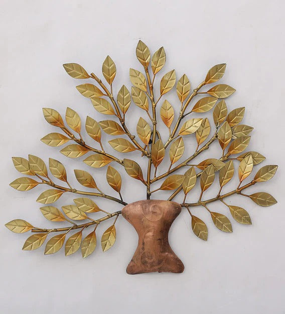 Wall Art: Iron Decorative Tree Gold Wall Art