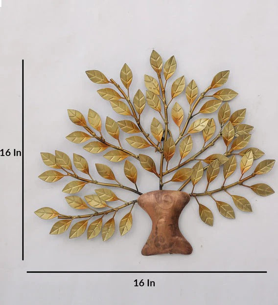 Wall Art: Iron Decorative Tree Gold Wall Art