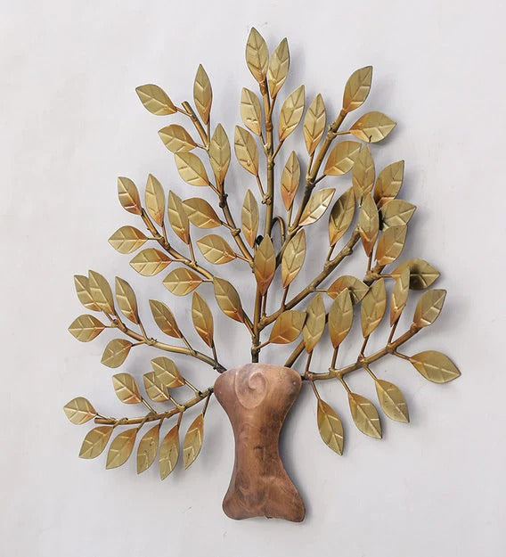 Wall Art: Iron Decorative Tree Gold Wall Art