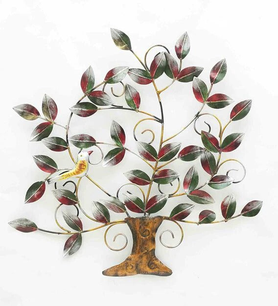 Wall Art : Iron Decorative Tree Wall Art In Multicolour