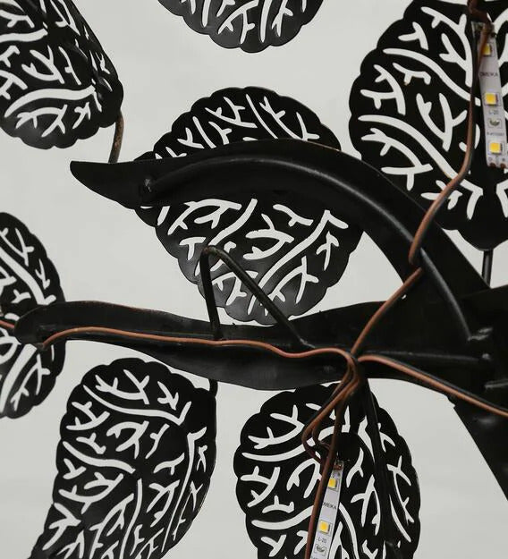 Wall Art: Iron Decorative Tree Wall Art With LED In Brown