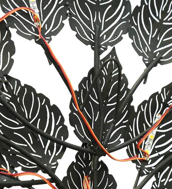 Wall Art: Iron Decorative Tree Wall Art With LED In Brown