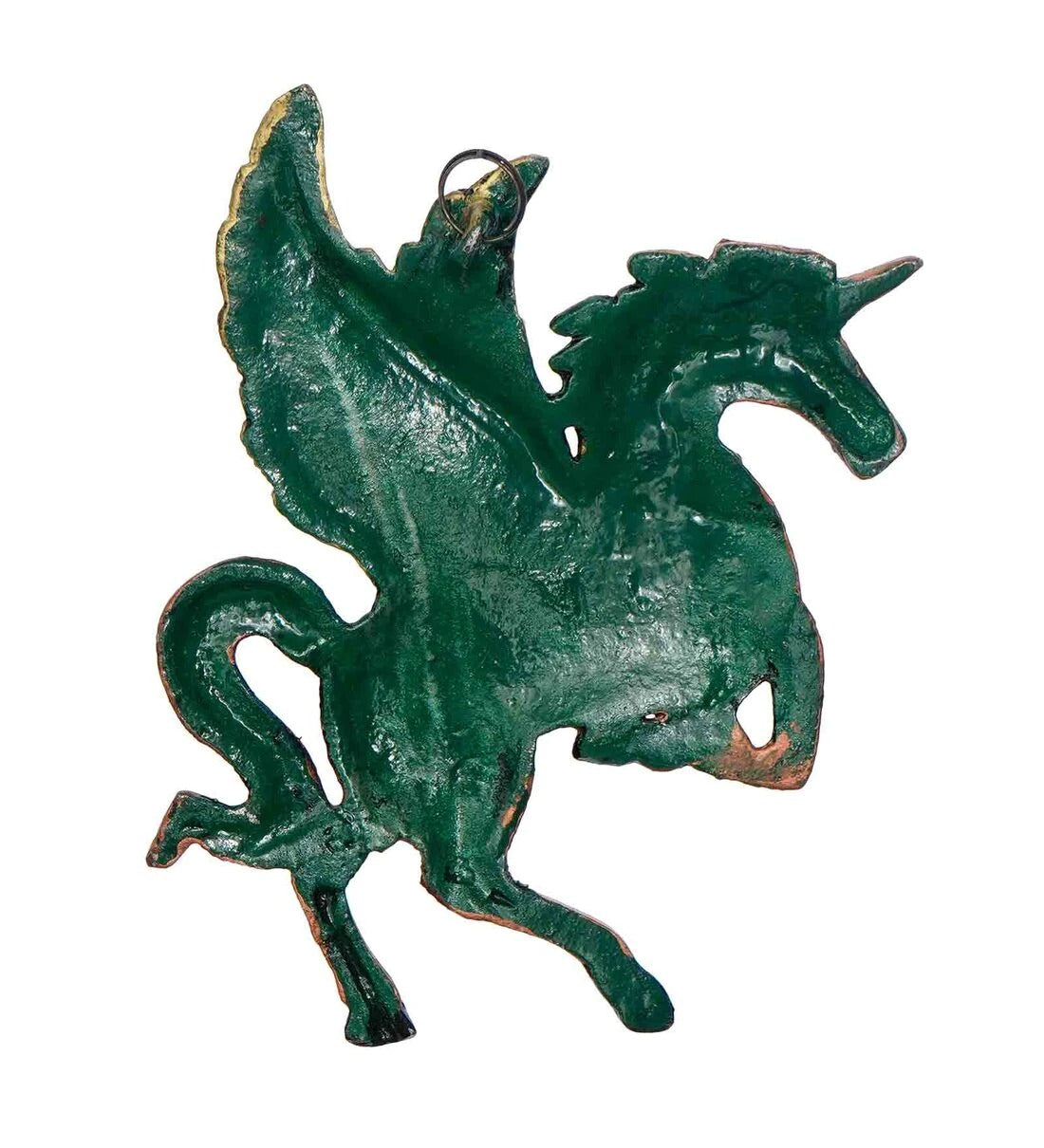 Wall Art: Iron Flying Unicorn Wall Art In Gold Color