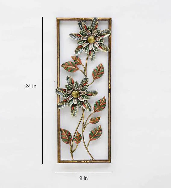 Wall Art: Iron Framed Leaf Wall Art