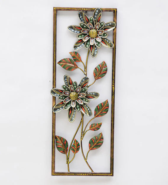 Wall Art: Iron Framed Leaf Wall Art