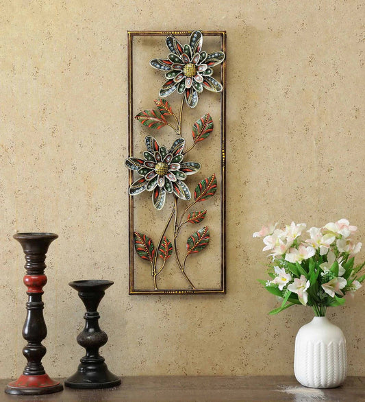 Wall Art: Iron Framed Leaf Wall Art