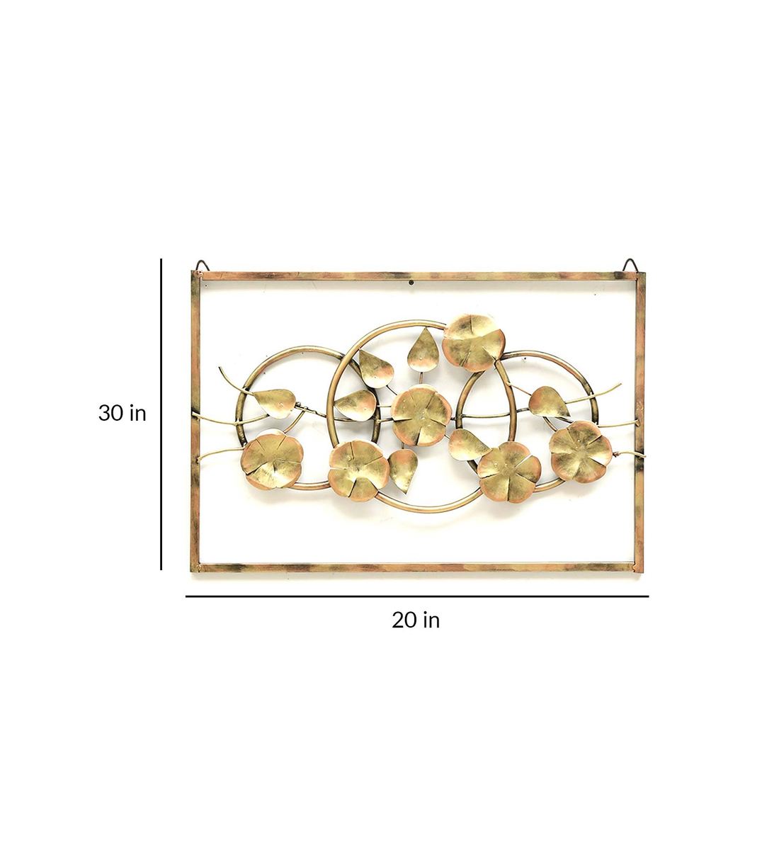 Wall Art: Iron Framed Leaf Wall Art In Copper