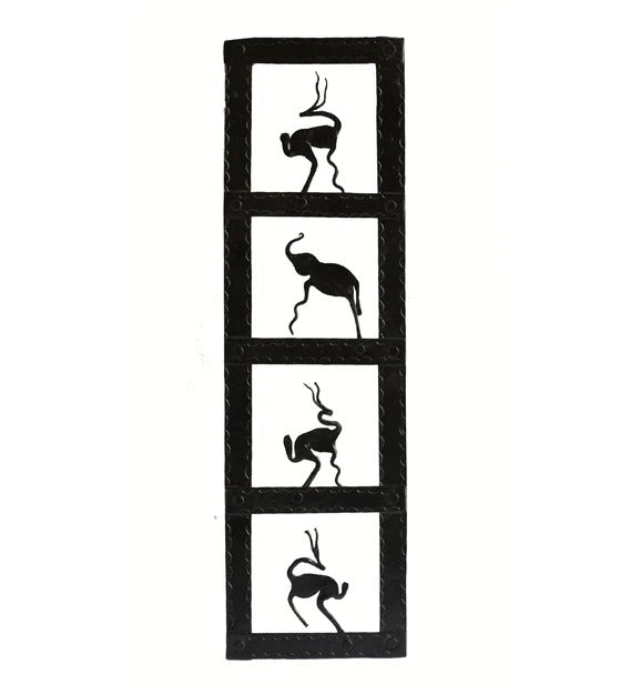 Wall Art: Iron Hanging Framed Wall Art In Black Color