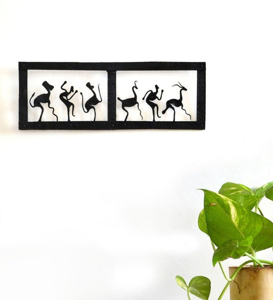 Wall Art: Iron Hanging Framed Wall Art In Black Color
