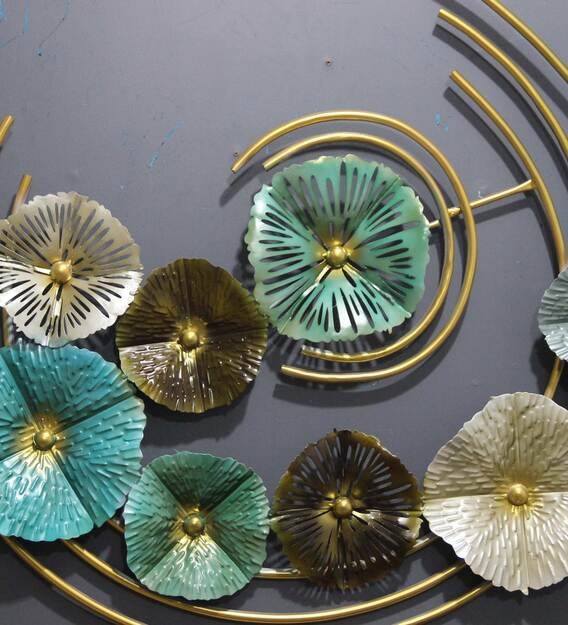 Wall Art : Iron Leaf Panel Wall Art In Gold