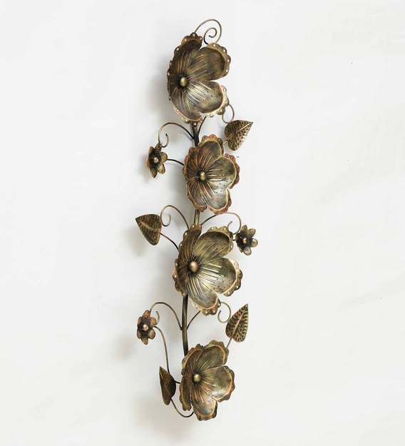 Wall Art : Iron Leaf Wall Art In Multicolour