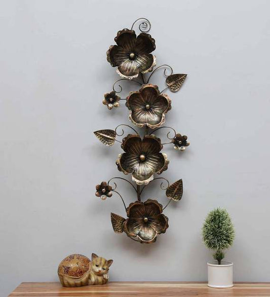 Wall Art : Iron Leaf Wall Art In Multicolour