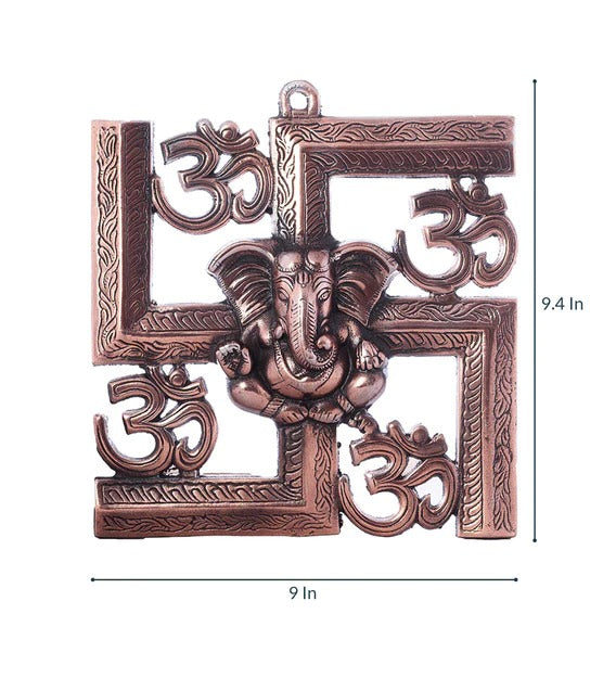 Wall Art: Iron Lord Ganesha Wall Art In Brown