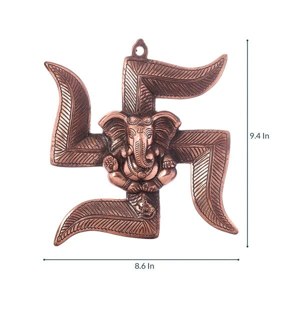 Wall Art: Iron Lord Ganesha Wall Art In Brown