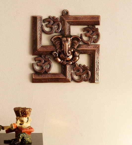 Wall Art: Iron Lord Ganesha Wall Art In Brown