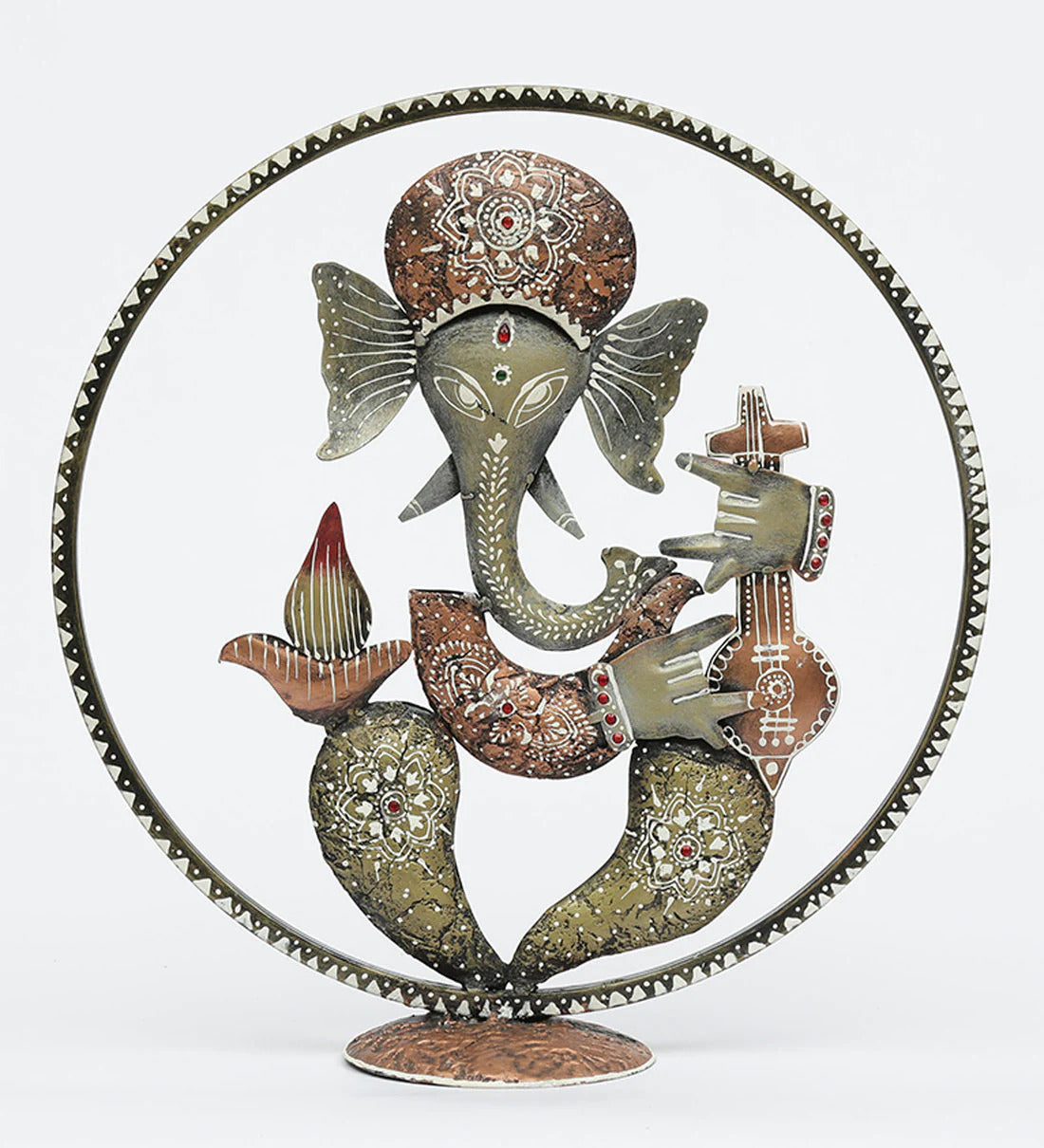 Wall Art: Iron Lord Ganesha Wall Art In Multicolor