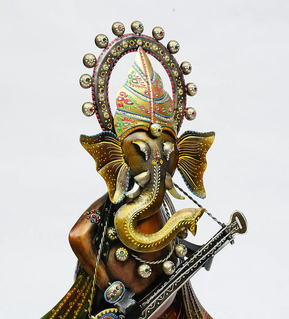 Wall Art: Iron Lord Ganesha Wall Art In Multicolour