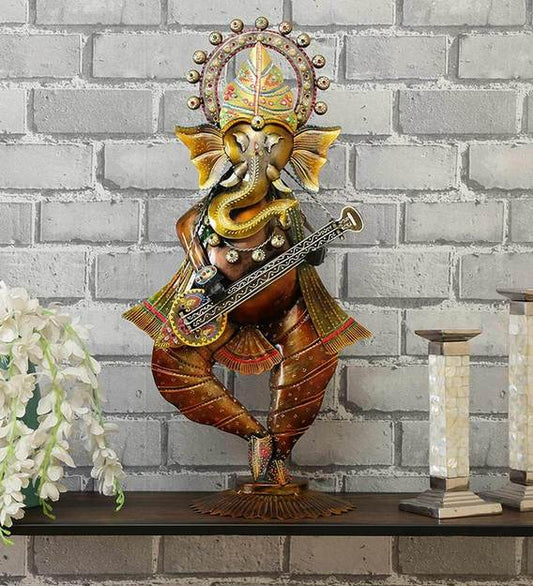 Wall Art: Iron Lord Ganesha Wall Art In Multicolour
