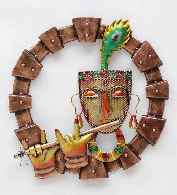 Wall Art: Iron Lord Krishna Wall Art