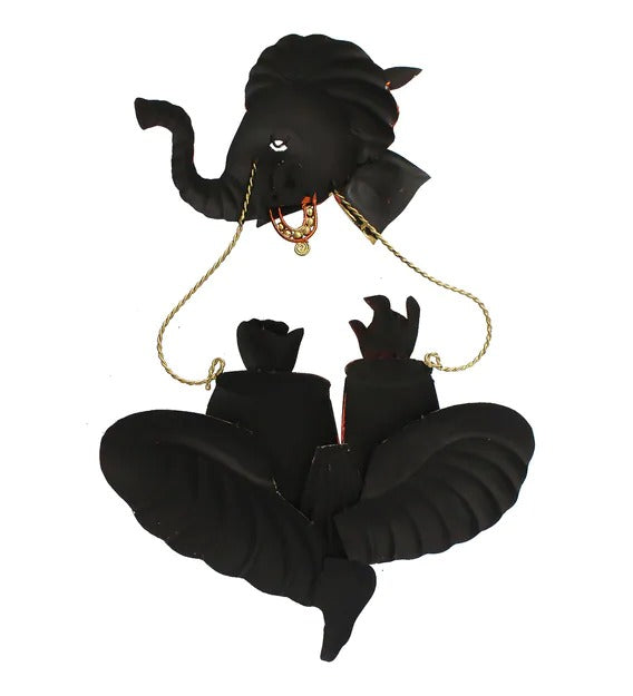 Wall Art Iron Lord Orange Ganesha Wall Art