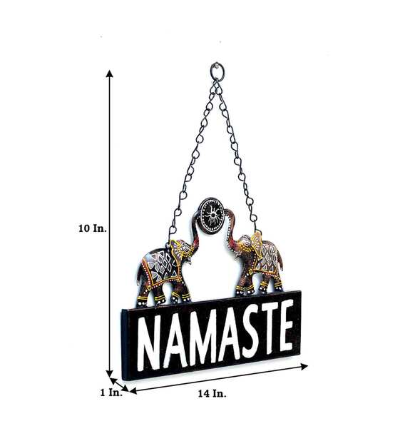 Wall Art: Iron Modern Namaste Board Wall Art