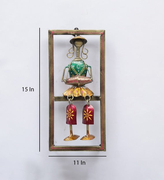 Wall Art Iron Multicolour Musician Doll Wall Art