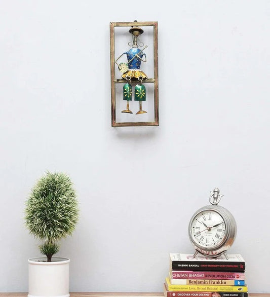 Wall Art: Iron Musician Doll Wall Art In Multicolor