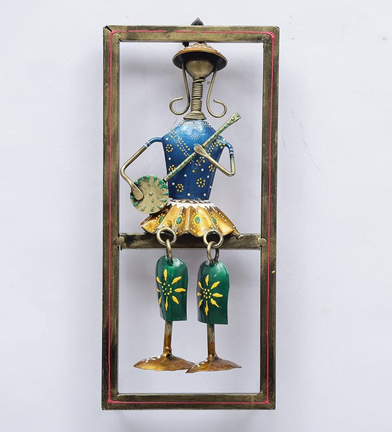 Wall Art: Iron Musician Doll Wall Art In Multicolor