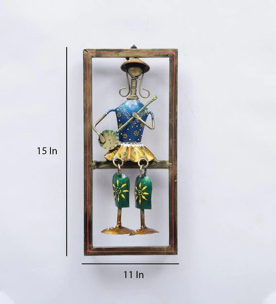 Wall Art: Iron Musician Doll Wall Art In Multicolor